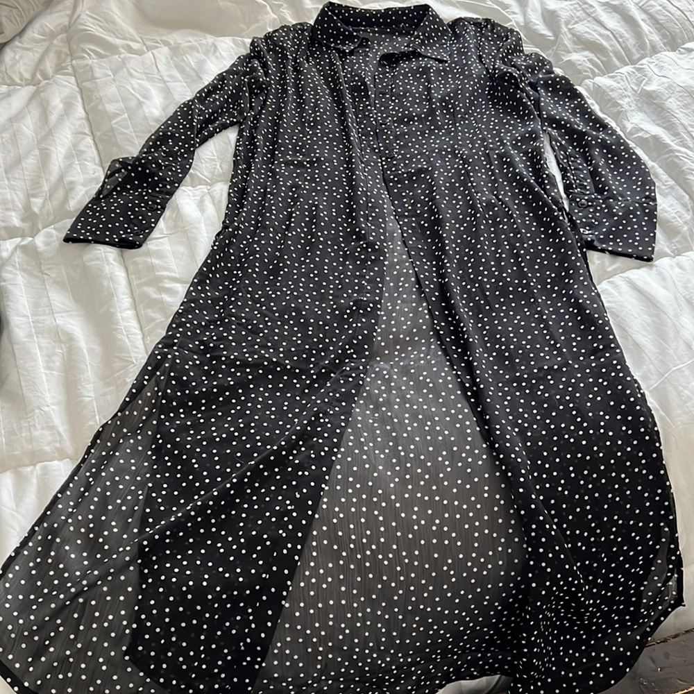 ASOS Black and White Polka Dot Button Down Shirt